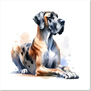 Great Dane Watercolor - Beautiful Dog Posters and Art